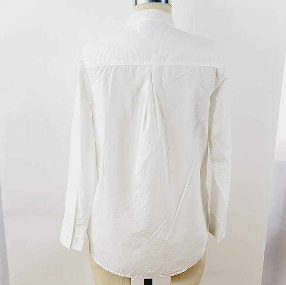 MADEWELL Poplin White Lace Up Blouse Size XXS - Picture 4 of 9
